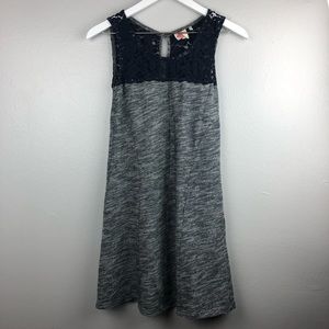 Lilka Anthro Sleeveless Navy Crochet Dress